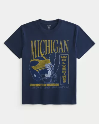 Relaxed University of Michigan Wolverines Graphic Tee,Relaxed University of Michigan Wolverines Graphic Tee