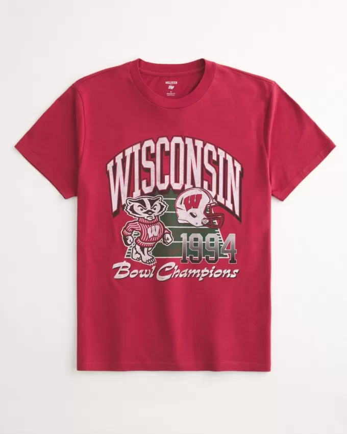 Relaxed Wisconsin Badgers Graphic Tee,Relaxed Wisconsin Badgers Graphic Tee