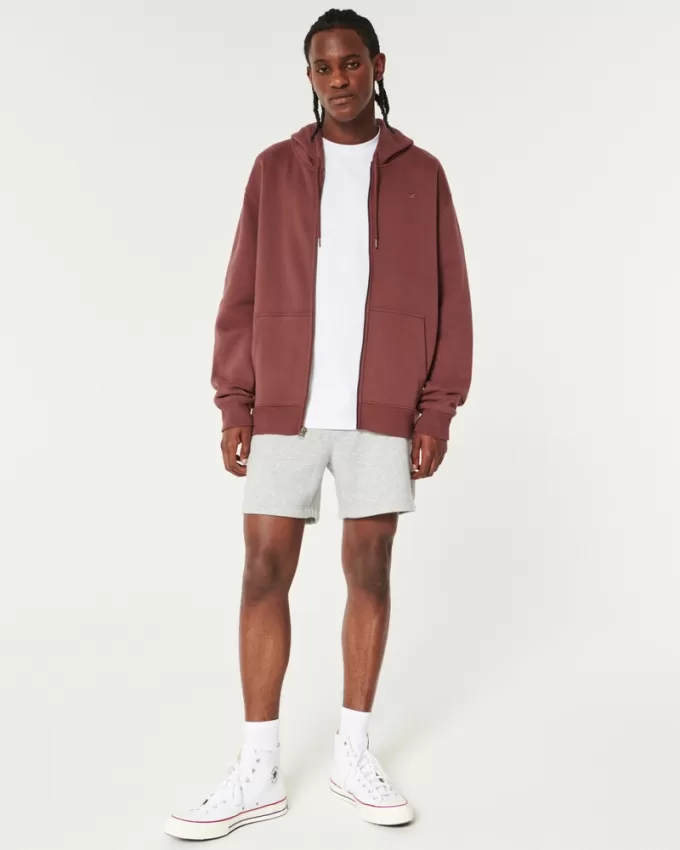 Relaxed Zip-Up Icon Hoodie,Relaxed Zip-Up Icon Hoodie