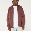 Relaxed Zip-Up Icon Hoodie,Relaxed Zip-Up Icon Hoodie