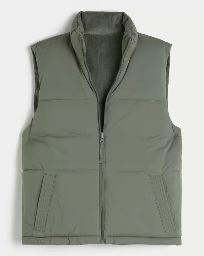 Reversible Corduroy Puffer Vest,Reversible Corduroy Puffer Vest Reversible Corduroy Puffer Vest,Reversible Corduroy Puffer Vest