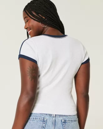 Ribbed Brooklyn Graphic Baby Tee,Ribbed Brooklyn Graphic Baby Tee