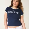 Ribbed Chicago Graphic Baby Tee,Ribbed Chicago Graphic Baby Tee