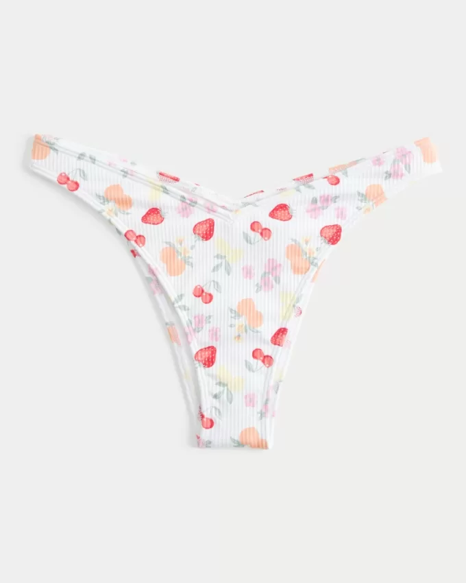 Ribbed High-Leg Cheekiest Bikini Bottom,Ribbed High-Leg Cheekiest Bikini Bottom