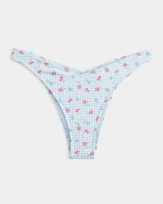 Ribbed High-Leg Cheekiest Bikini Bottom,Ribbed High-Leg Cheekiest Bikini Bottom