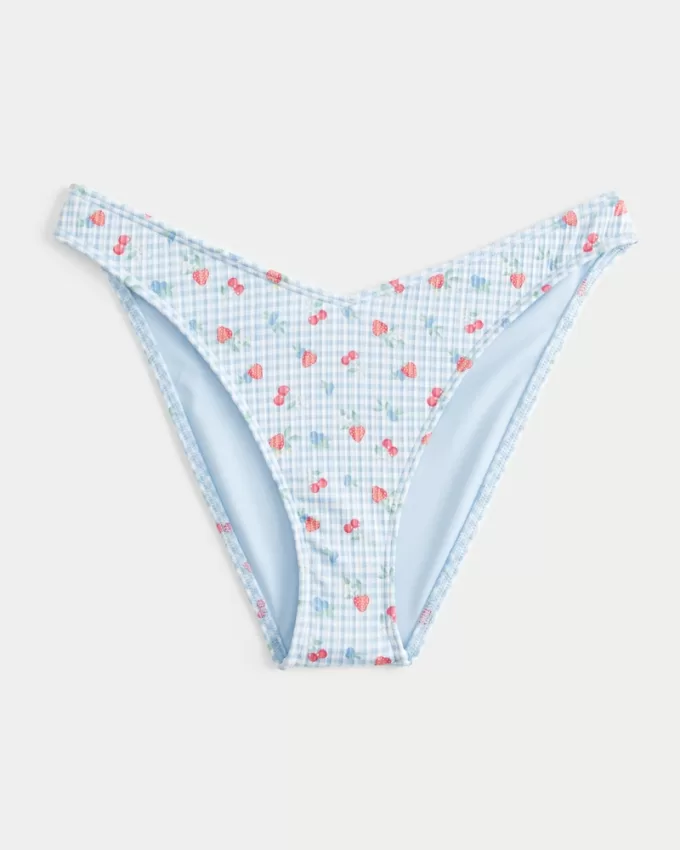 Ribbed High-Leg Cheeky Bikini Bottom,Ribbed High-Leg Cheeky Bikini Bottom