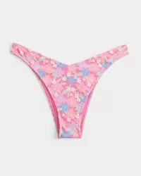 Ribbed High-Leg V-Waist Cheekiest Bikini Bottom,Ribbed High-Leg V-Waist Cheekiest Bikini Bottom