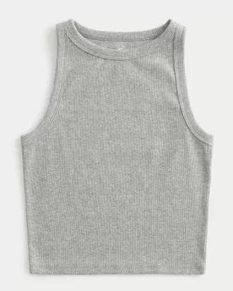 Ribbed High-Neck Tank,Ribbed High-Neck Tank