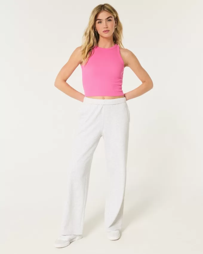 Ribbed High-Neck Tank,Ribbed High-Neck Tank