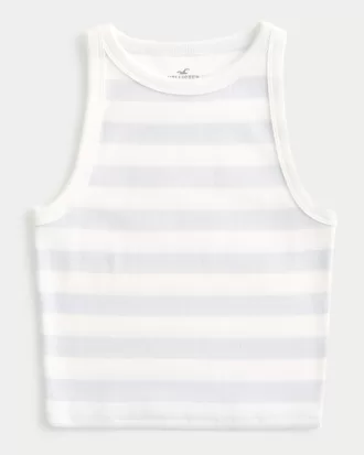 Ribbed High-Neck Tank,Ribbed High-Neck Tank