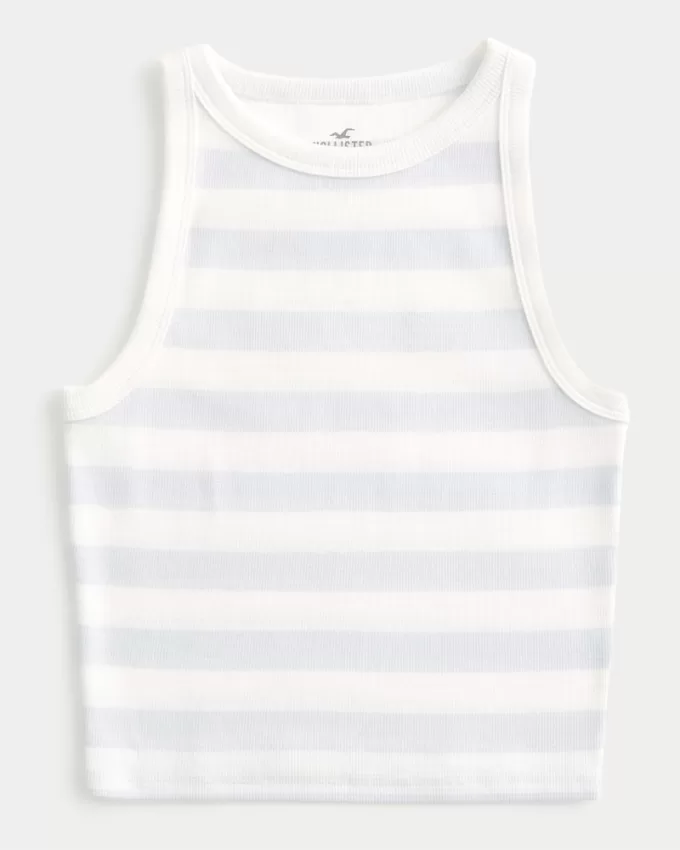 Ribbed High-Neck Tank,Ribbed High-Neck Tank