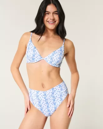 Ribbed High-Waist Bikini Bottom,Ribbed High-Waist Bikini Bottom