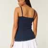 Ribbed Lace Trim Cami,Ribbed Lace Trim Cami