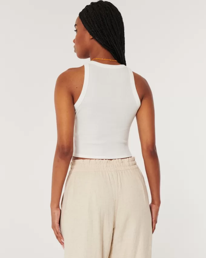 Ribbed Le Paradis Graphic High-Neck Tank,Ribbed Le Paradis Graphic High-Neck Tank