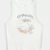 Ribbed Le Paradis Graphic High-Neck Tank,Ribbed Le Paradis Graphic High-Neck Tank