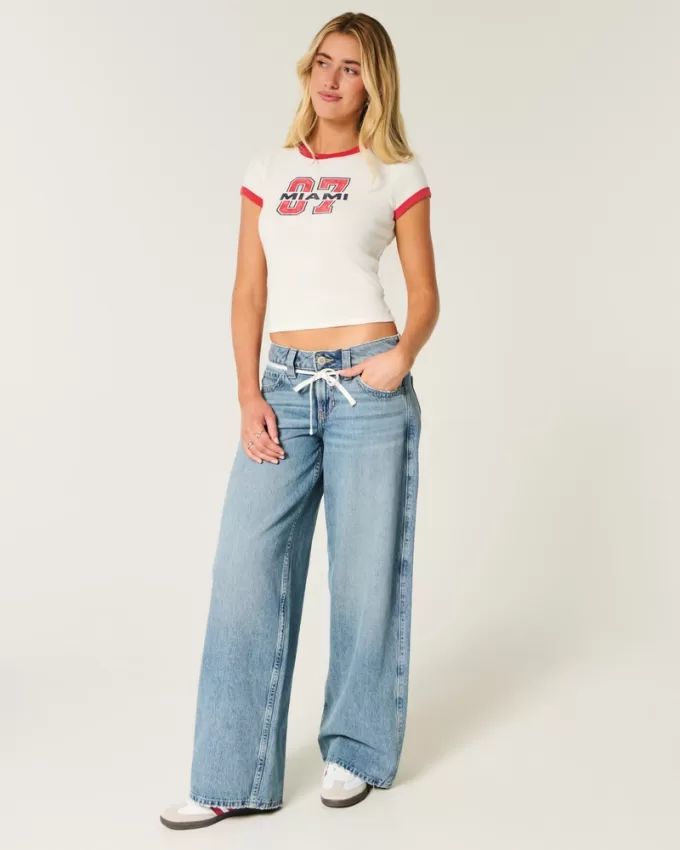 Ribbed Miami Graphic Baby Tee,Ribbed Miami Graphic Baby Tee