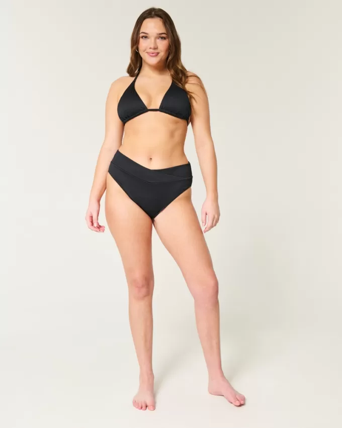 Ribbed Multi-Way Triangle Bikini Top,Ribbed Multi-Way Triangle Bikini Top