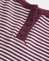 Ribbed Notch Henley Cami,Ribbed Notch Henley Cami