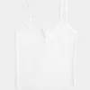 Ribbed Notch Henley Cami,Ribbed Notch Henley Cami