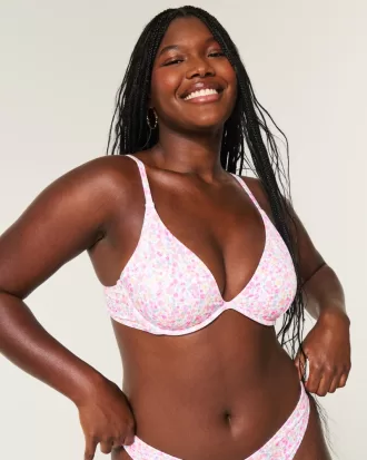 Ribbed Plunge Underwire Bikini Top,Ribbed Plunge Underwire Bikini Top