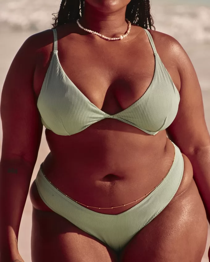 Ribbed Plunge Underwire Bikini Top,Ribbed Plunge Underwire Bikini Top