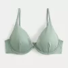 Ribbed Plunge Underwire Bikini Top,Ribbed Plunge Underwire Bikini Top
