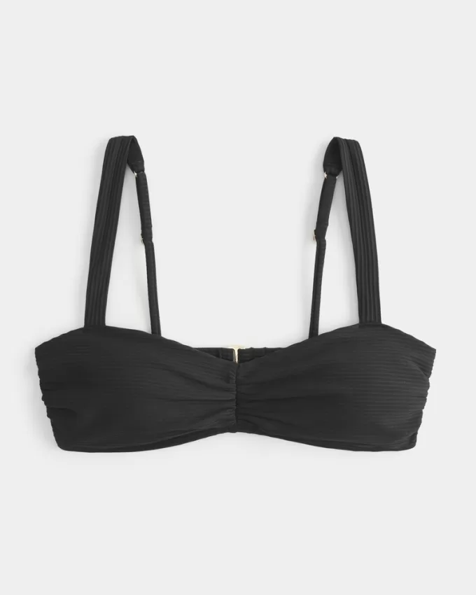 Ribbed Scoop Bikini Top,Ribbed Scoop Bikini Top