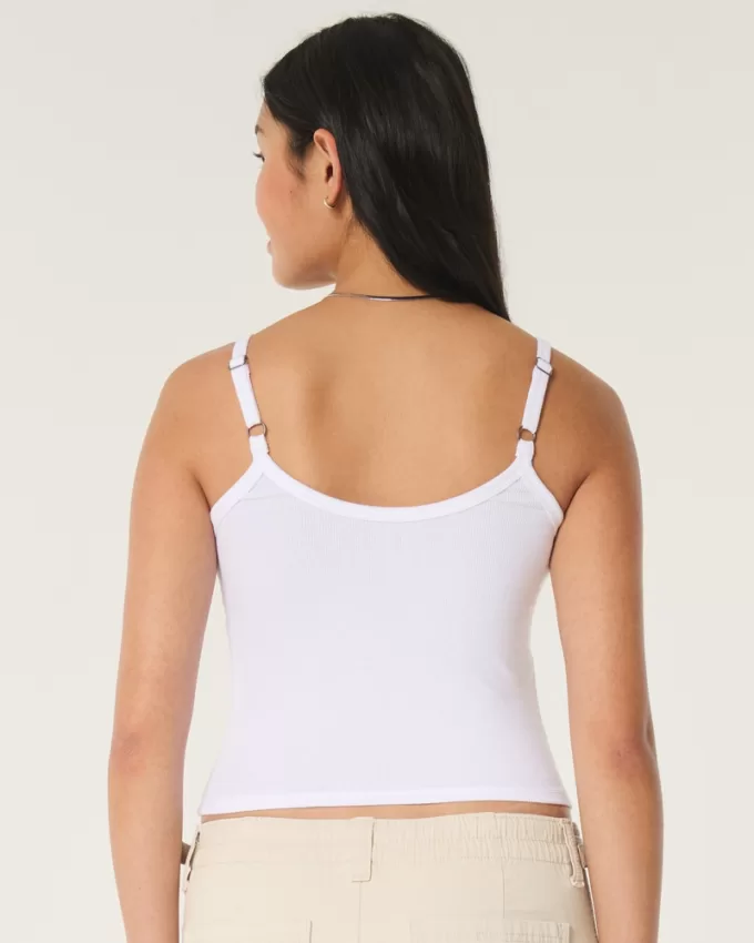 Ribbed Scoop Cami,Ribbed Scoop Cami