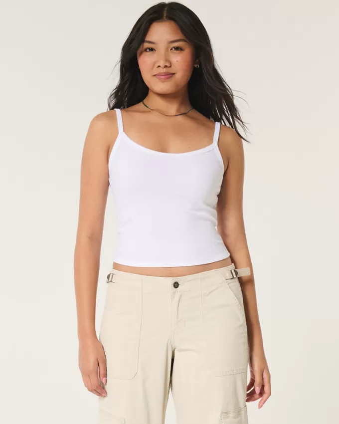 Ribbed Scoop Cami,Ribbed Scoop Cami