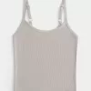 Ribbed Scoop Cami,Ribbed Scoop Cami