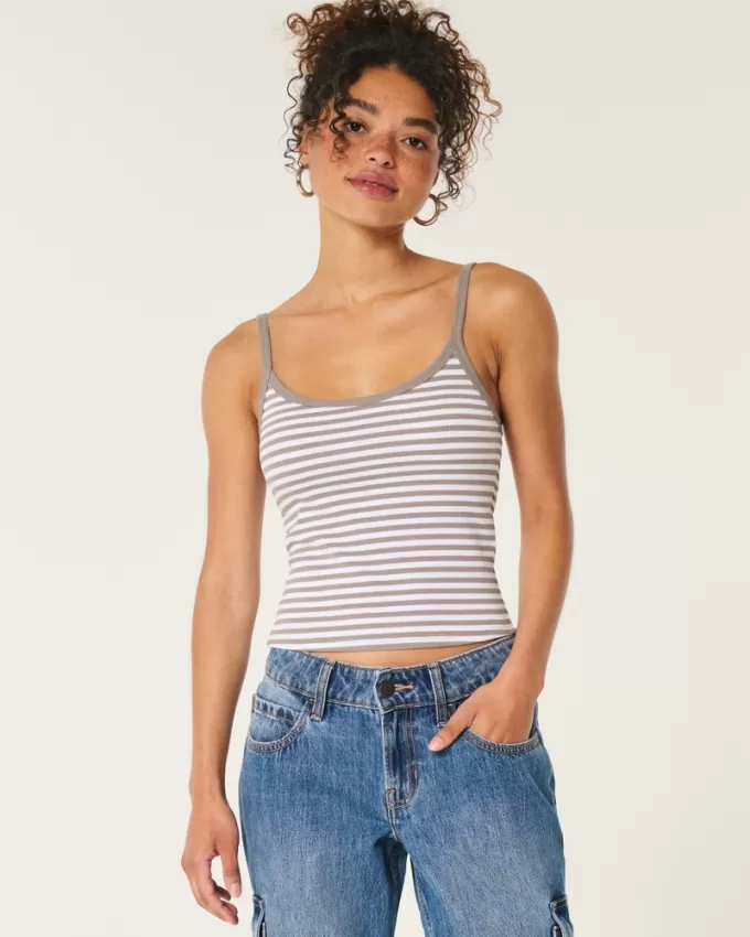 Ribbed Scoop Cami,Ribbed Scoop Cami