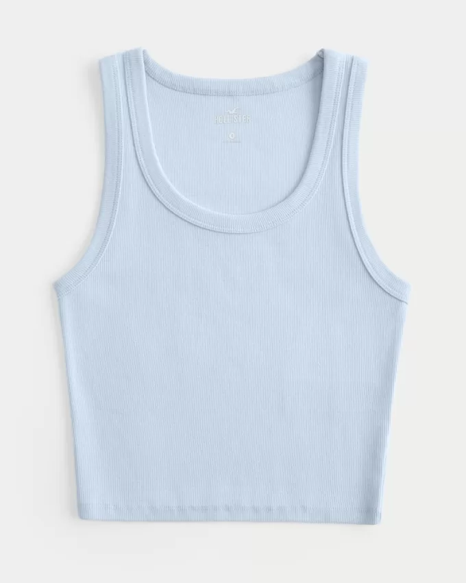 Ribbed Scoop Tank,Ribbed Scoop Tank