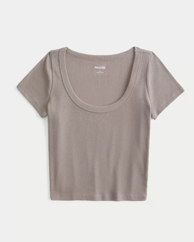 Ribbed Scoop Top,Ribbed Scoop Top