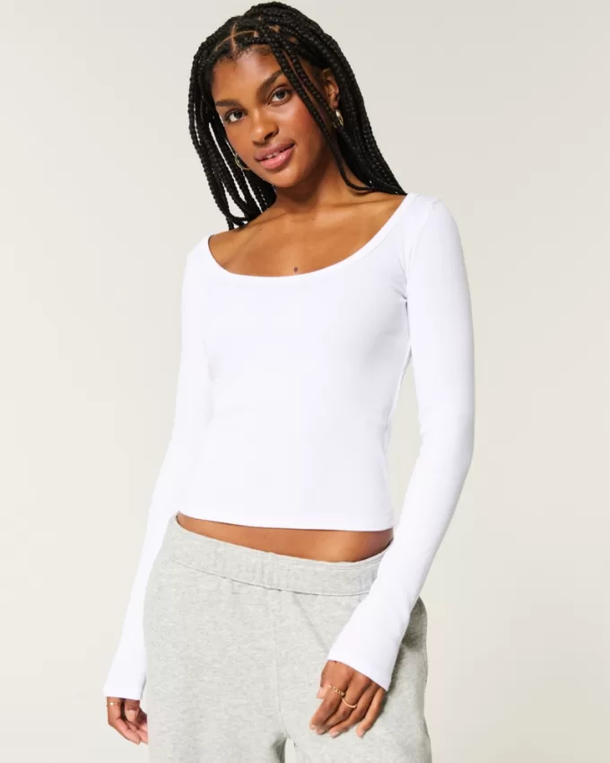 Ribbed Scoop Top,Ribbed Scoop Top