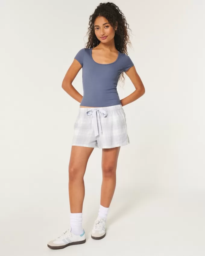 Ribbed Seamless Fabric Scoop Baby Tee,Ribbed Seamless Fabric Scoop Baby Tee