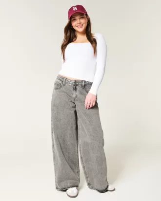 Ribbed Seamless Fabric Square-Neck Top,Ribbed Seamless Fabric Square-Neck Top