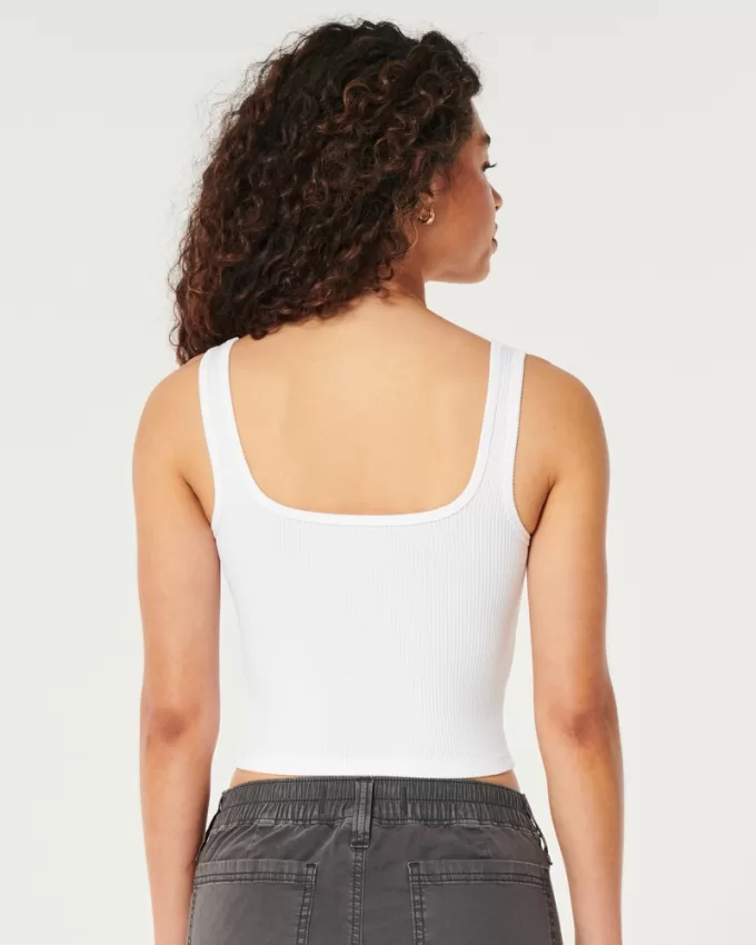 Ribbed Seamless Fabric Tank,Ribbed Seamless Fabric Tank