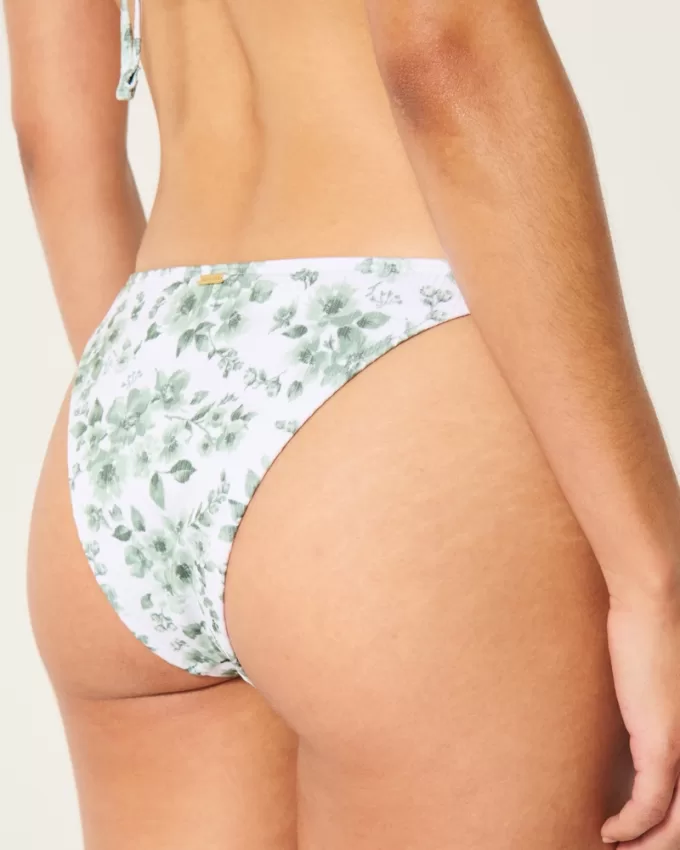 Ribbed Strappy High-Leg Cheekiest Bikini Bottom,Ribbed Strappy High-Leg Cheekiest Bikini Bottom