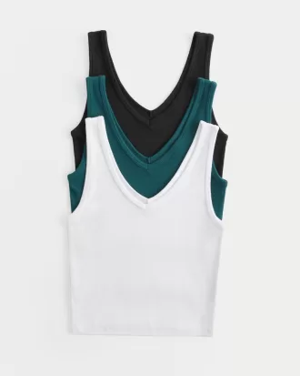 Ribbed V-Neck Tank 3-Pack,Ribbed V-Neck Tank 3-Pack