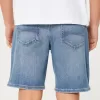 Ripped Medium Wash Loose Denim Shorts 9″,Ripped Medium Wash Loose Denim Shorts 9″
