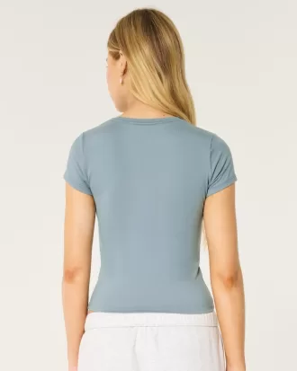 Seamless Fabric Longline Crew Baby Tee,Seamless Fabric Longline Crew Baby Tee