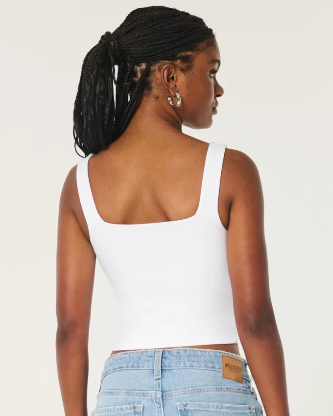 Seamless Fabric Square-Neck Tank,Seamless Fabric Square-Neck Tank