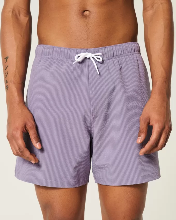 Seersucker Guard Swim Trunks 6″,Seersucker Guard Swim Trunks 6″