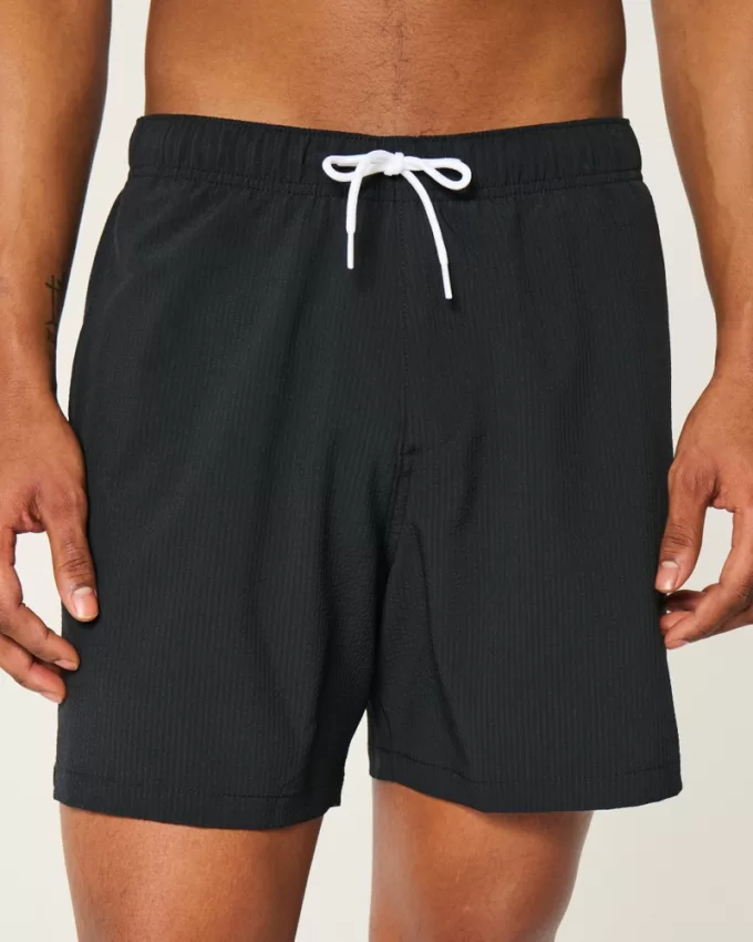 Seersucker Guard Swim Trunks 6″,Seersucker Guard Swim Trunks 6″