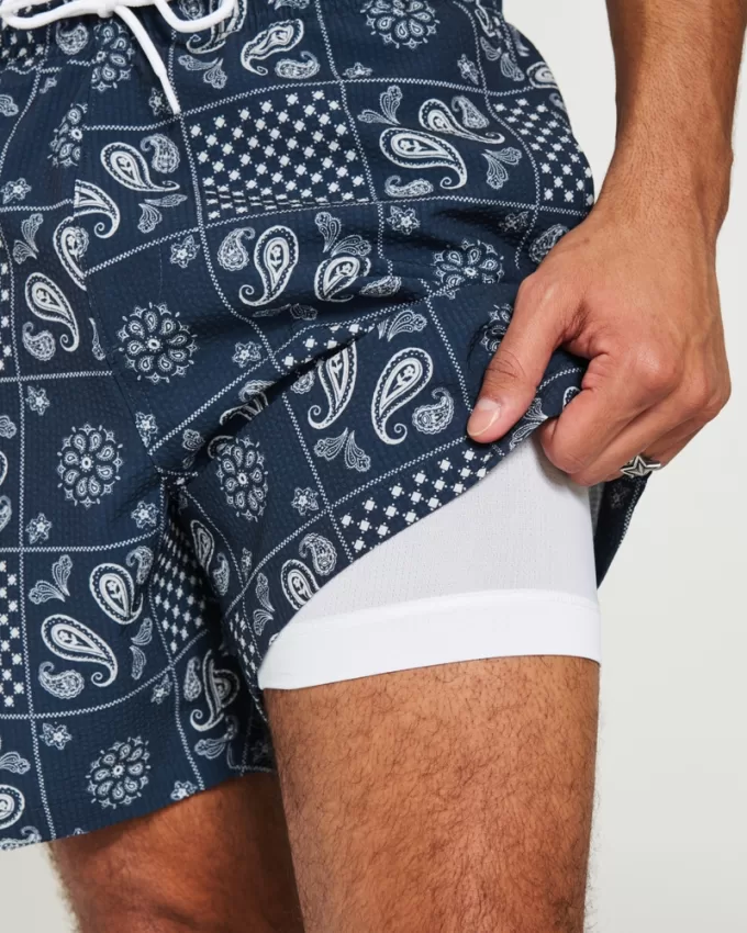 Seersucker Guard Swim Trunks 6″,Seersucker Guard Swim Trunks 6″