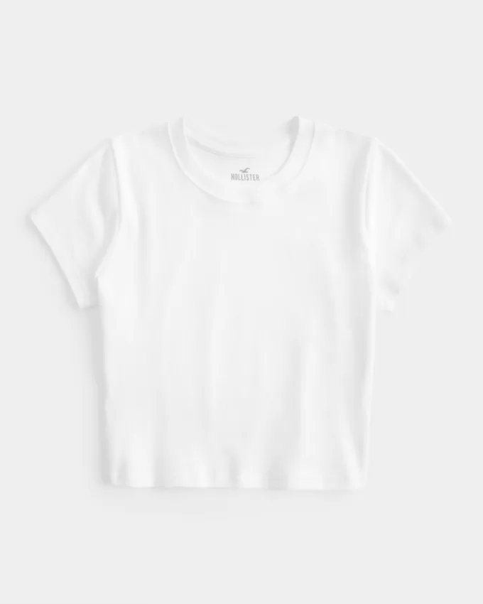 Short-Sleeve Crew Baby Tee,Short-Sleeve Crew Baby Tee