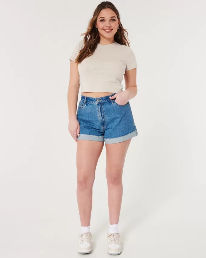 Short-Sleeve Crew Baby Tee,Short-Sleeve Crew Baby Tee