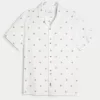 Short-Sleeve Embroidered Pattern Shirt,Short-Sleeve Embroidered Pattern Shirt
