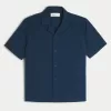 Short-Sleeve Seersucker Pocket Shirt,Short-Sleeve Seersucker Pocket Shirt