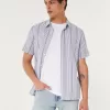 Short-Sleeve Striped Shirt,Short-Sleeve Striped Shirt
